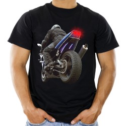 koszulka z motorem motocyklem ścigaczem motocyklowa na motor męska