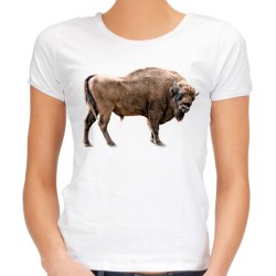 koszulka z żubrem damska z nadrukiem motywem żubra bizona