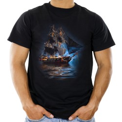 koszulka ze statkiem z żaglowcem dla marynarza kapitana żeglarza na prezent dla miłośnika przygód morze ocean t-shirt statek