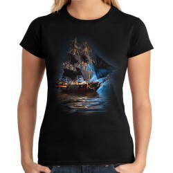koszulka ze statkiem z żaglowcem dla marynarza kapitana żeglarza na prezent dla miłośnika przygód morze ocean t-shirt statek