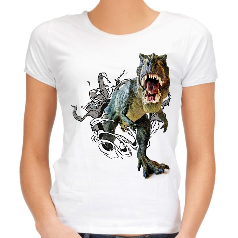 koszulka z dinozaurem 3d t-rex damska