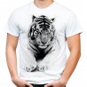 koszulka z tygrysem białym bengalskim dzikim kotem dla miłośnika zwierząt egzotycznych z nadrukiem motywem tygrysa