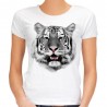 koszulka z głową tygryza dzikim kotem