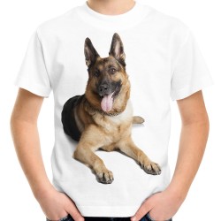 koszulka z psem owczarkiem niemieckim wilczurem z nadrukiem motywem psa owczarka niemieckiego na prezent dla miłośnika psów