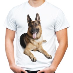 koszulka t-shirt z psem owczarkiem niemieckim wilczurem na prezent dla miłośnika owczarków niemieckich