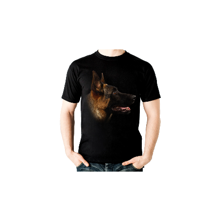 Koszulka z głową psa owczarka niemieckiego wilczura z psem owczarek niemiecki wilczur