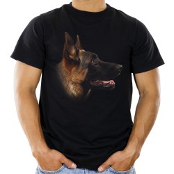 koszulka z psem owczarek niemiecki wilczur na koszulce z nadrukiem motywem psa owczarka niemieckiego wilczura na prezent