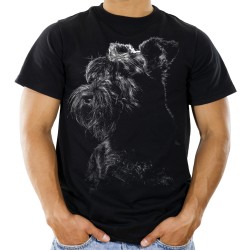 Koszulka z psem sznaucerem olbrzymem dziecięca brodacz monachijski sznaucer t-shirt z nadrukem motywem psa