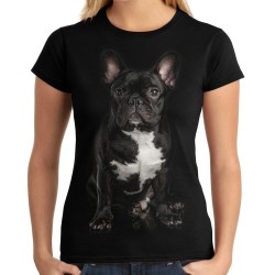 Koszulka z buldogiem francuskim psem damska z nadrukiem psa buldoga francuskiego t-shirt damski