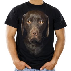 Koszulka z Labradorem psem damska Labrador retriever czekoladowym pies rasy t-shirt