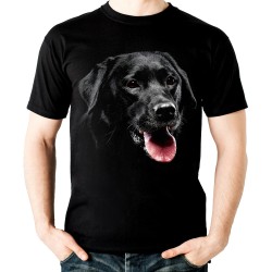 Koszulka z labradorem głową psa labradora dziecięca psem labrador t-shirt z nadrukiem grafiką motywem rasy labradora