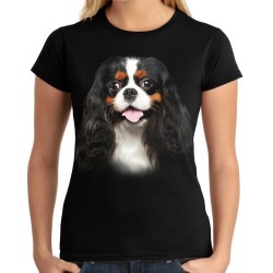 Koszulka z psem Cavalier King Charles Spaniel dziecięca z cavalierem spanielem z nadrukiem grafiką motywem pies t-shirt