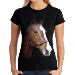 koszulka z koniem damska portret  motyw konia t-shirt damski z koniem