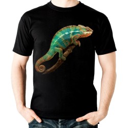 Koszulka z kameleonem dziecięca z nadrukiem motywem grafiką gada kameleon t-shirt