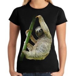 Koszulka z leniwcem damska leniwiec z nadrukiem motywem grafiką leniwca t-shirt