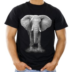 Koszulka ze słoniem męska z nadrukiem motywem grafiką słonia słoń t-shirt