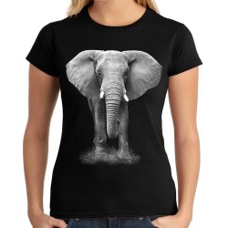 Koszulka ze słoniem damska z nadrukiem motywem grafiką słonia słoń t-shirt