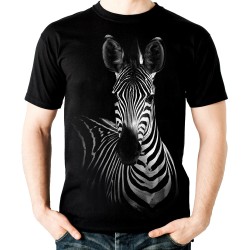Koszulka dziecięca z Zebrą z nadrukiem motywem grafiką zebry t-shirt na safari prezent