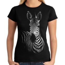 Koszulka damska z Zebrą z nadrukiem motywem grafiką zebry t-shirt na safari
