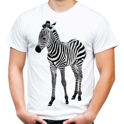 Koszulka z zebrą dla mężczyzny męska z nadrukiem motywem zebry grafiką zebra t-shirt