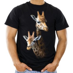 Koszulka z żyrafą męska żyrafami z nadrukiem motywem grafiką w żyrafy  żyrafa t-shirt
