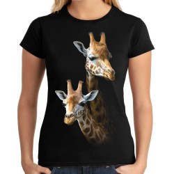 Koszulka z żyrafą damska żyrafami z nadrukiem motywem grafiką żyrafa żyrafy t-shirt