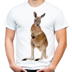 Koszulka z kangurem męska z nadrukiem motywem grafiką kangura na prezent t-shirt kangur