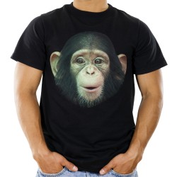Koszulka z szympansem małpą męska z nadrukiem motywem grafiką szympansa małpy małpa szympans t-shirt