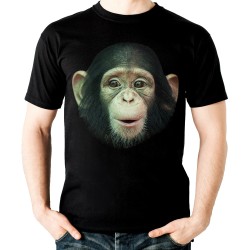 Koszulka z szympansem dziecięcy małpą z nadrukiem motywem grafiką szympansa małpy  t-shirt szympans