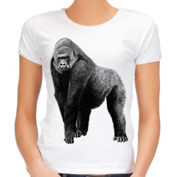 Koszulka z gorylem damska z nadrukiem grafiką goryla goryl t-shirt damski