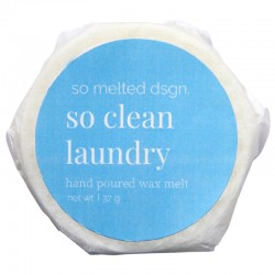 wosk zapachowy sojowy okrągły clean laundry czyste świeże pranie bawełna