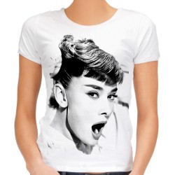 Koszulka z Audrey Hepburn damska dla żony dziewczyny kobiety mamy t-shirt