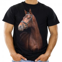 koszulka męska z koniem koszulki z koniem końmi t-shirt