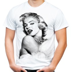 Koszulka z Marilyn Monroe męska z nadrukiem motywem grafiką na prezent dla faceta chłopaka męża t-shirt
