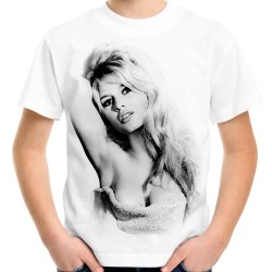 koszulka z Brigitte Bardot dziecięca z nadrukiem motywem grafiką na prezent dla dziecka córki t-shirt