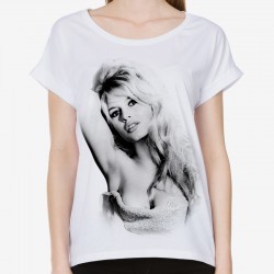 Bluzka z Brigitte Bardot damska z nadrukiem motywem grafiką na prezent dla mamy dziewczyny żony babci