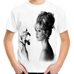 koszulka z Brigitte Bardot dziecięca z nadrukiem motywem grafiką na prezent dla dziecka córki t-shirt