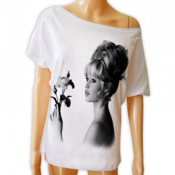 tunika z Brigitte Bardot damska z nadrukiem motywem grafiką na prezent dla mamy żony dziewczyny bluzka