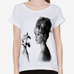 Bluzka z Brigitte Bardot damska z nadrukiem motywem grafiką na prezent dla mamy dziewczyny żony babci