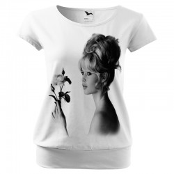 Bluzka z Brigitte Bardot damska luźna z grafiką motywem nadrukiem na prezent dla żony dziewczyny mamy koleżanki babci