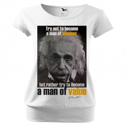 Bluzka Albert Einstein Value z Albertem Einsteinem z nadrukiem grafiką motywem na prezent dla kobiety dziewczyny żony damska
