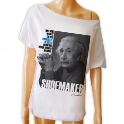 Tunika Albert Einstein Shoemaker z Albertem Einsteinem z nadrukiem grafiką motywem na prezent dla żony dziewczyny mamy bluzka