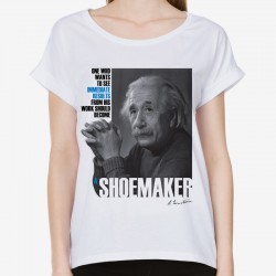 Tunika Albert Einstein Shoemaker z Albertem Einsteinem z nadrukiem grafiką motywem na prezent dla żony dziewczyny mamy bluzka