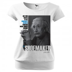 Bluzka Luźna Albert Einstein Shoemaker z Albertem Einsteinem z nadrukiem grafiką motywem na prezent dla żony dziewczyny mamy