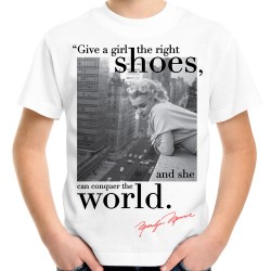 koszulka z Marilyn Monroe shoes dziecięca t-shirt z nadrukiem motywem grafiką na prezent dla dziecka chłopaka