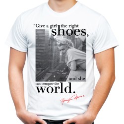 koszulka z Marilyn Monroe shoes męska t-shirt z nadrukiem motywem grafiką na prezent dla męża chłopaka