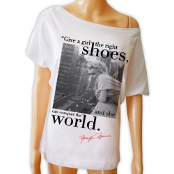 Tunika z Marilyn Monroe shoes damska bluzka na prezent dla żony dziewczyny mamy  z grafiką nadrukiem motywem