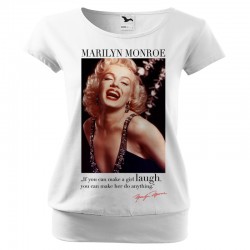 Bluzka  z Marilyn Monroe laugh damska luźna z nadrukiem motywem grafiką na prezent dla dziewczyny żony mamy babci