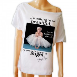 Tunika z Marilyn Monroe Angel damska bluzka na prezent dla żony dziewczyny mamy  z grafiką nadrukiem motywem