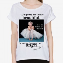 Bluzka  z Marilyn Monroe Angel damska z nadrukiem motywem grafiką na prezent dla żony dziewczyny mamy babci